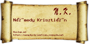 Némedy Krisztián névjegykártya