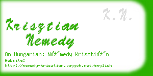 krisztian nemedy business card